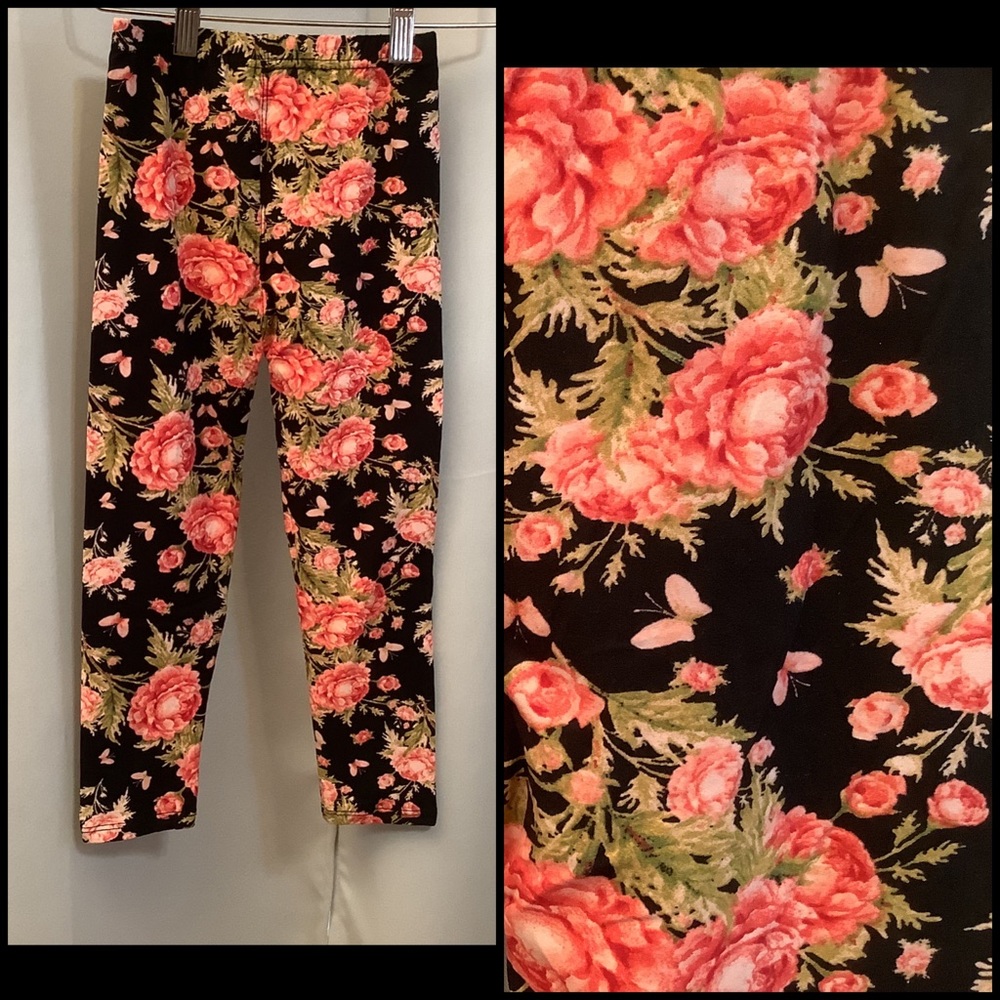 Leggings Kid’s Age 3-5 Elastic Waistband Juilliard Pattern
